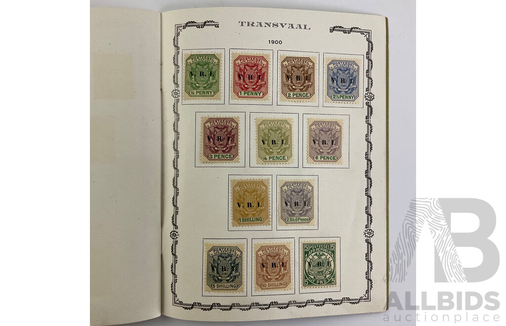 Antique Collection De Timbres Du Transvaal Mint/Hinged Stamps Spanning Years 1885 to 1901, Including Surcharge, Overprints,