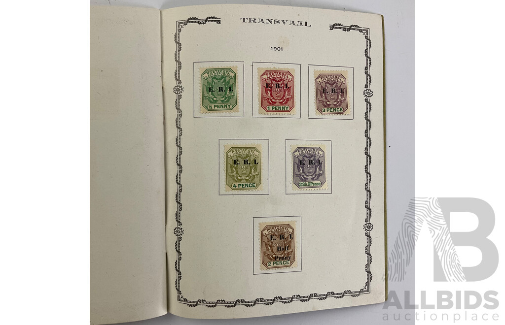 Antique Collection De Timbres Du Transvaal Mint/Hinged Stamps Spanning Years 1885 to 1901, Including Surcharge, Overprints,