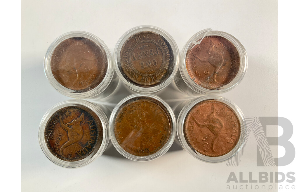 Collection of Australian Pennies, Examples Spanning 1911 to 1964 - Approximately 5.4 Kilograms