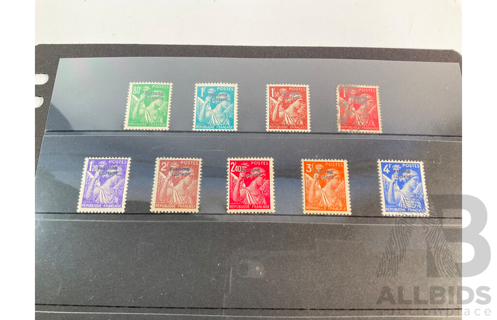 France World War Two German Occupation Stamps Including Sideways Overprints
