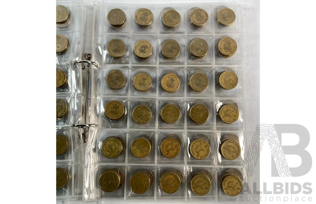 Album of Australian Decimal Coins Including Commemorative Two Dollars, One Dollars, Fifty Cents and Twenty Cents - Face Value Approximately $277
