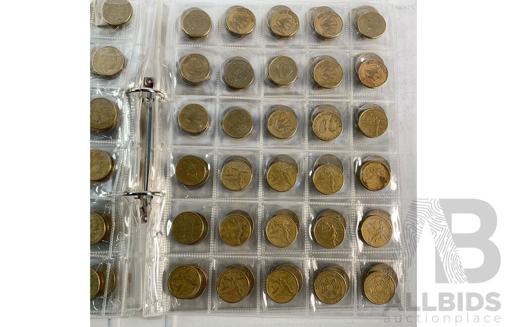 Album of Australian Decimal Coins Including Commemorative Two Dollars, One Dollars, Fifty Cents and Twenty Cents - Face Value Approximately $277