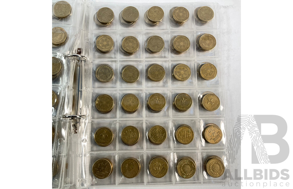 Album of Australian Decimal Coins Including Commemorative Two Dollars, One Dollars, Fifty Cents and Twenty Cents - Face Value Approximately $277