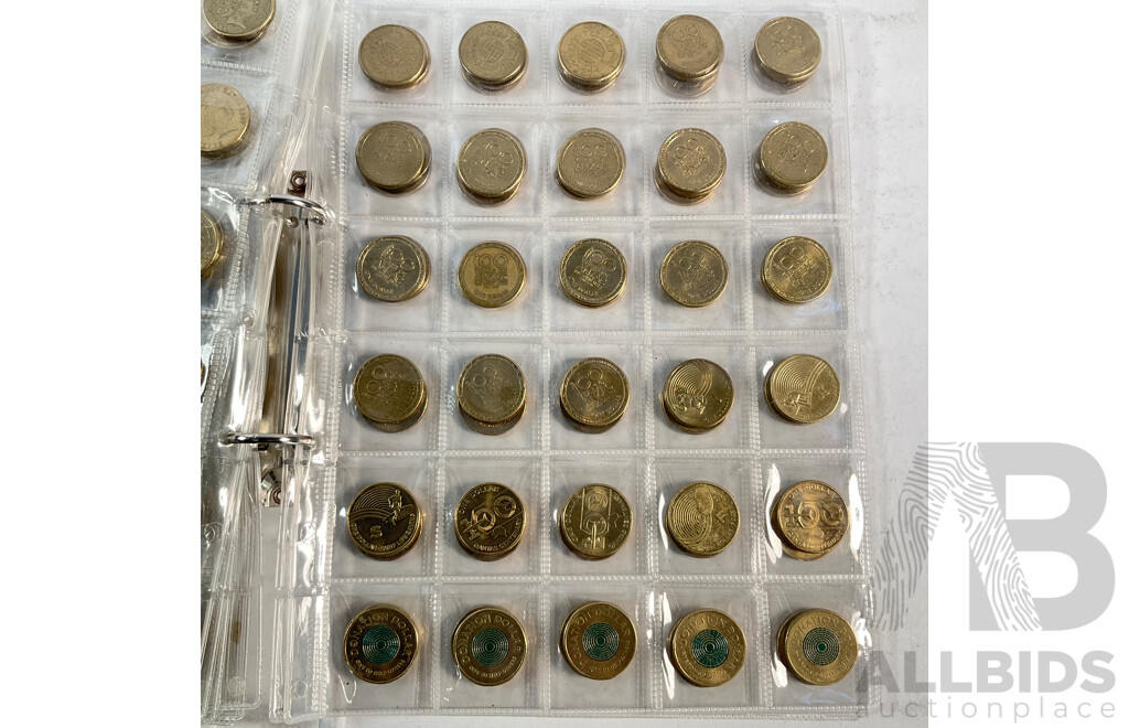 Album of Australian Decimal Coins Including Commemorative Two Dollars, One Dollars, Fifty Cents and Twenty Cents - Face Value Approximately $277