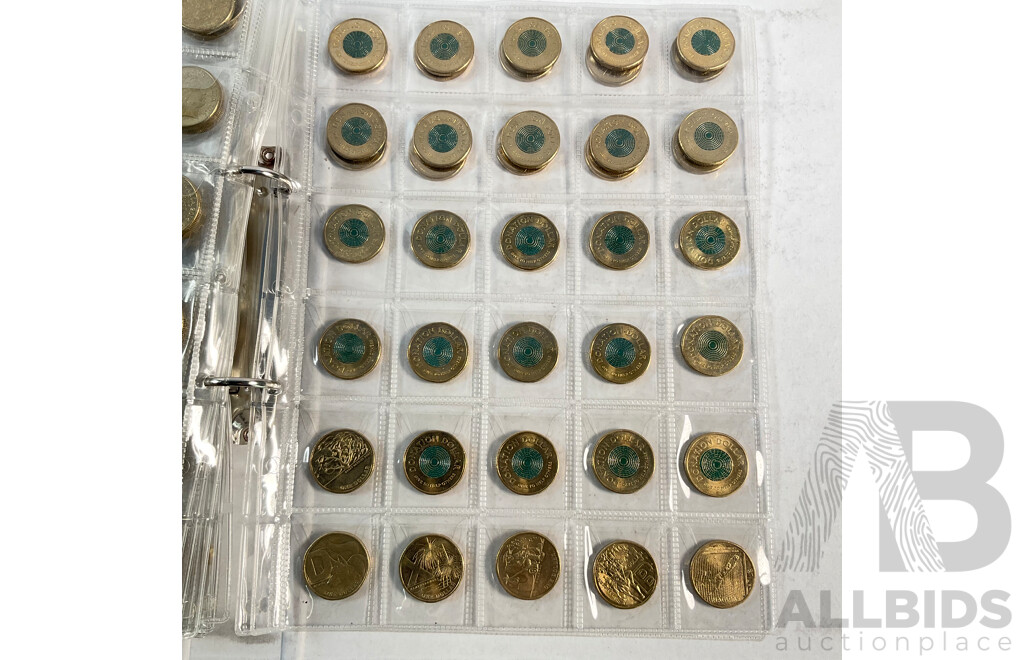 Album of Australian Decimal Coins Including Commemorative Two Dollars, One Dollars, Fifty Cents and Twenty Cents - Face Value Approximately $277
