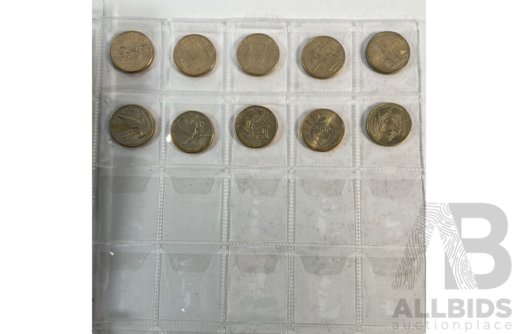 Album of Australian Decimal Coins Including Commemorative Two Dollars, One Dollars, Fifty Cents and Twenty Cents - Face Value Approximately $277