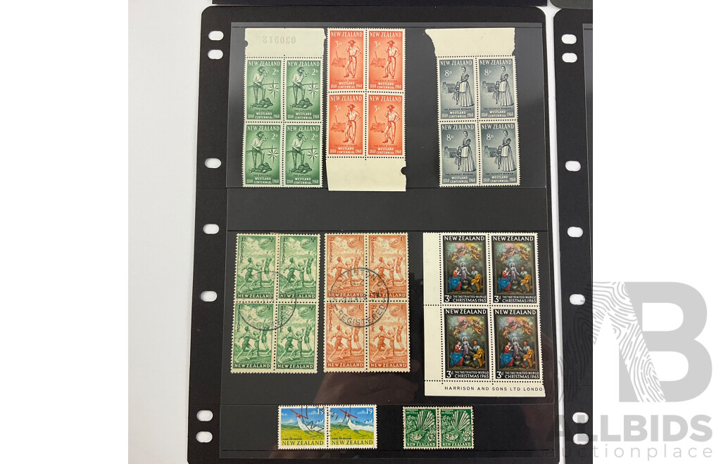 Collection of New Zealand Mostly Predecimal Mint and Cancelled Stamps, Examples From Late 1800's to 1970's, QV, KGV, KGVI