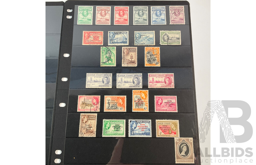 Great Britain/Gold Coast Stamps Including KGV, KGVI, QE2, Sets, Overprints, Mint Hinged