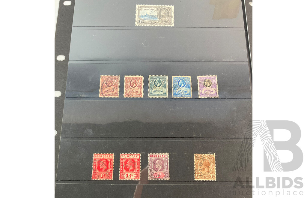 Great Britain/Gold Coast Stamps Including KGV, KGVI, QE2, Sets, Overprints, Mint Hinged
