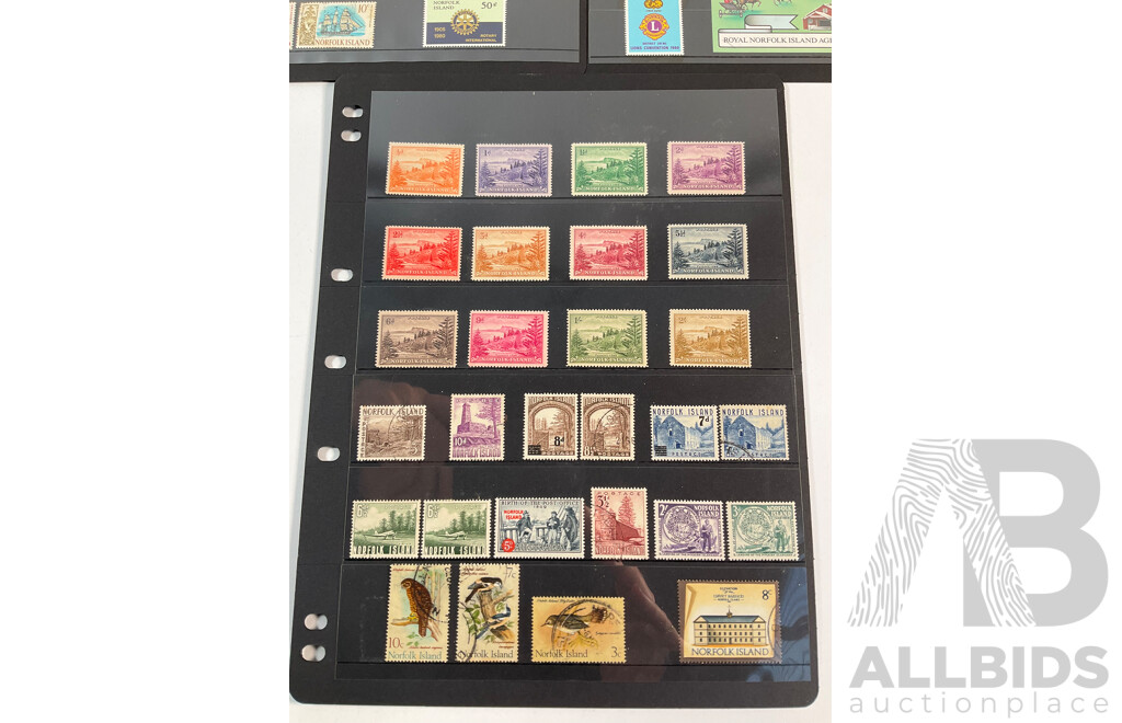 Collection of Norfolk Island Mint, Mint Hinged, Cancelled Stamps Including Predecimal Sets, Mini Sheets