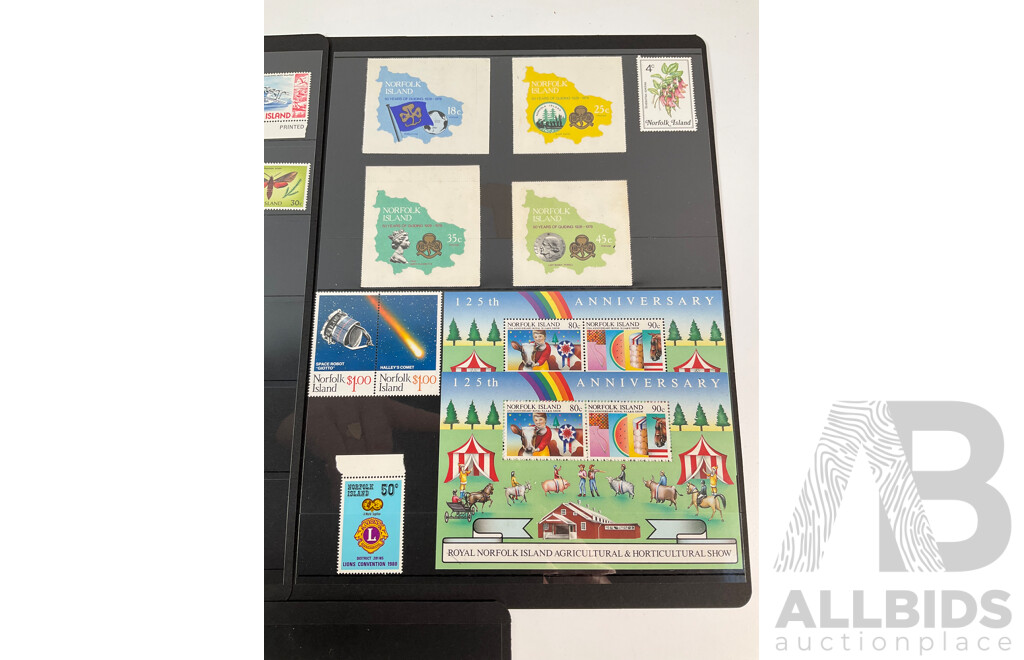 Collection of Norfolk Island Mint, Mint Hinged, Cancelled Stamps Including Predecimal Sets, Mini Sheets