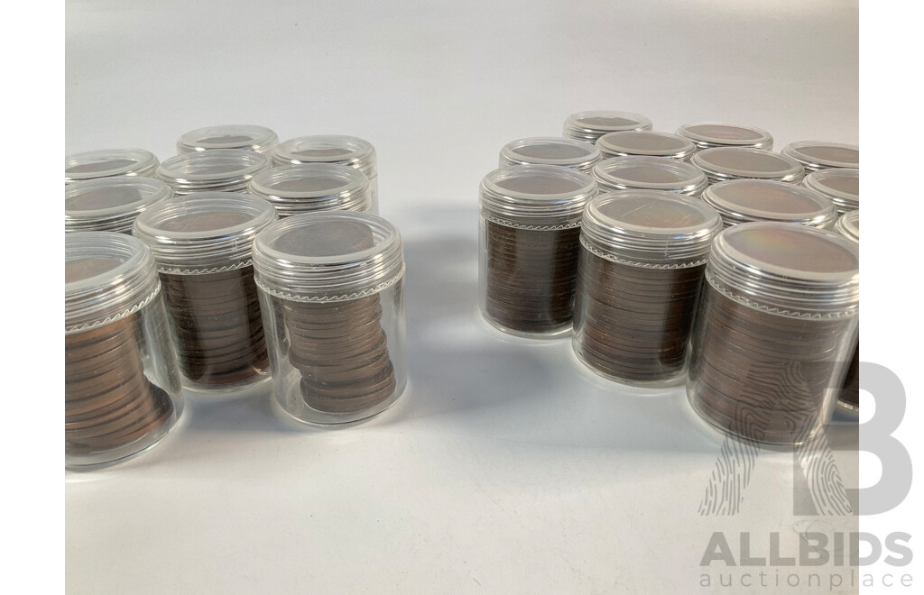 Collection of Australian Pennies and Half Pennies, Examples Spanning 1911 to 1964 - Approximately 4.6 Kilograms