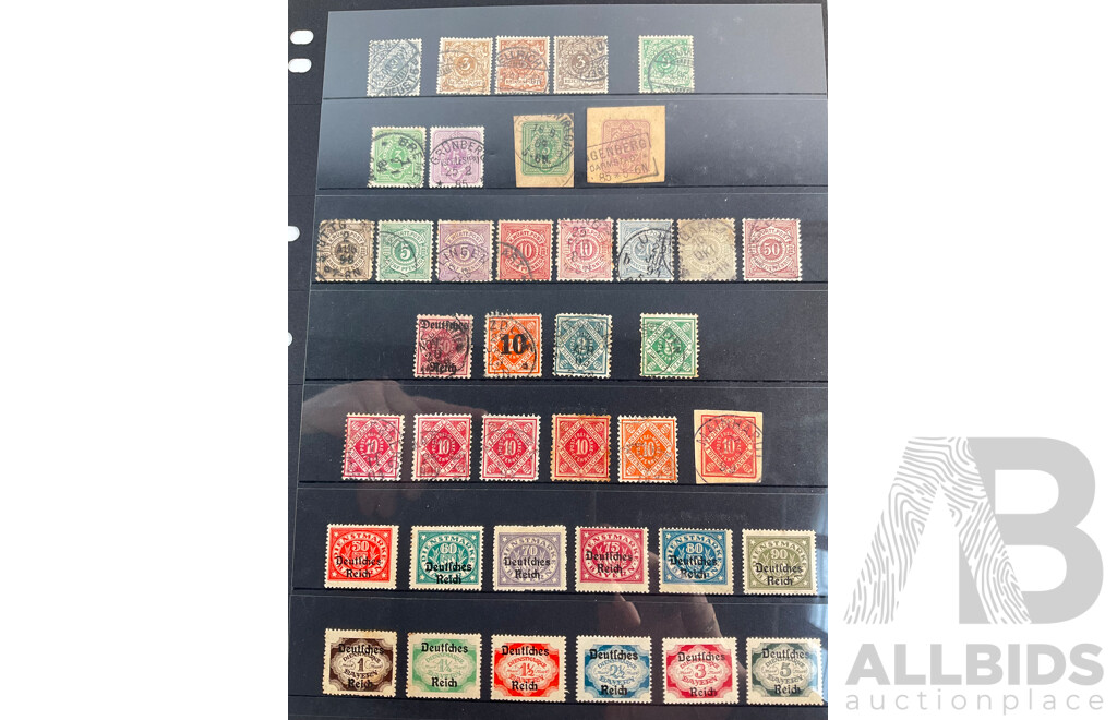 Collection of German 1890's to 1920's Stamps