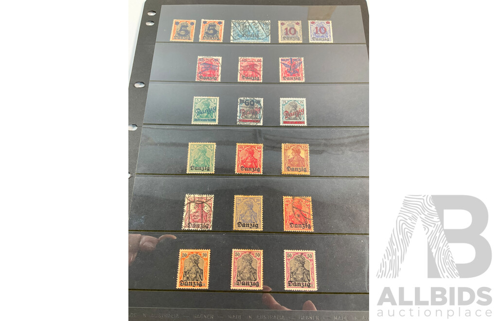 Collection of Germania Stamps, Danzig Overprints and Mint Hinged