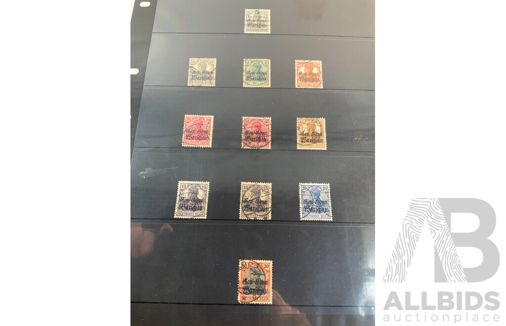 Germania 1900's Overprint Stamps