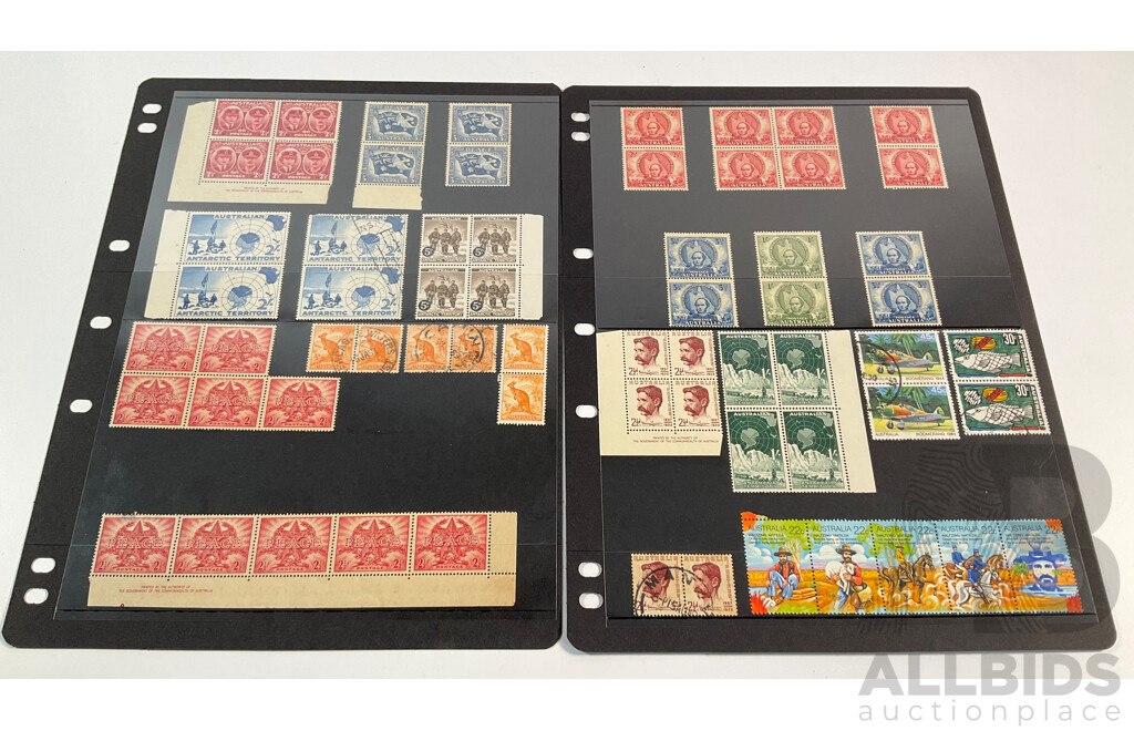 Australian Predecimal Stamps, Blocks, Strips and Pairs
