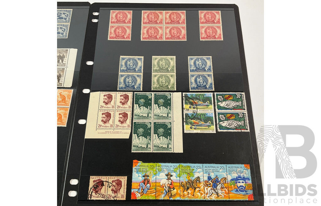 Australian Predecimal Stamps, Blocks, Strips and Pairs