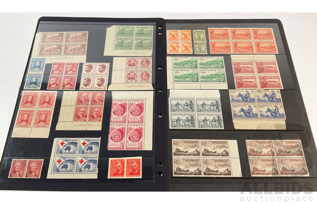 Australian Predecimal Stamps, Blocks, Strips and Pairs
