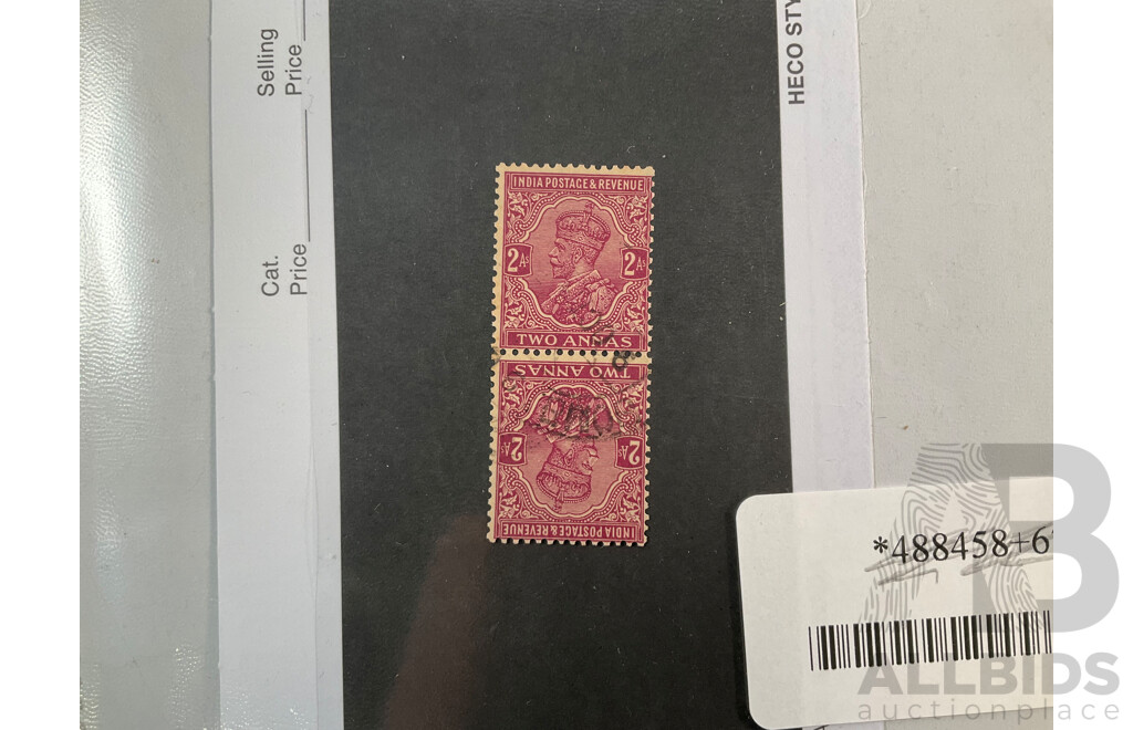 British India 1881-1939 Stamps Including KGV Tete Beche, Airmail, Patiala State Service, Overprints, Mint Hinged