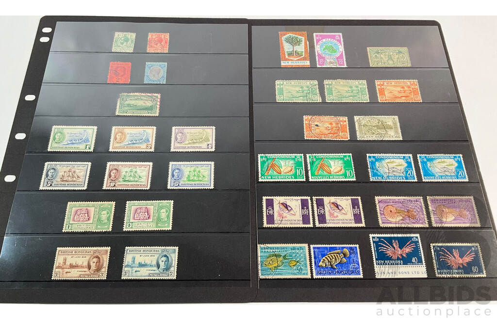 British Honduras Stamps Including KGV, KGVI, Mint Hinged