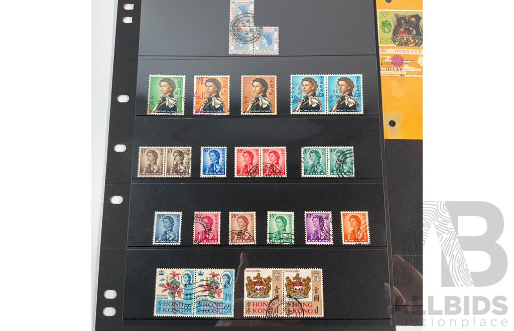 Great Britain/Hong Kong Stamps Including KGVI, QE2, Sets, Contract Note Overprints, Mint Hinged
