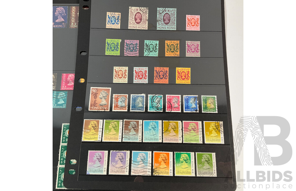 Great Britain/Hong Kong Stamps Including KGVI, QE2, Sets, Contract Note Overprints, Mint Hinged