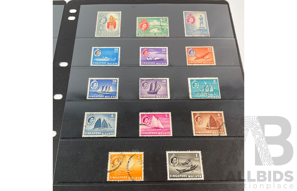 Great Britain/Malaya Stamps Including QE2 Sets, Mint Hinged