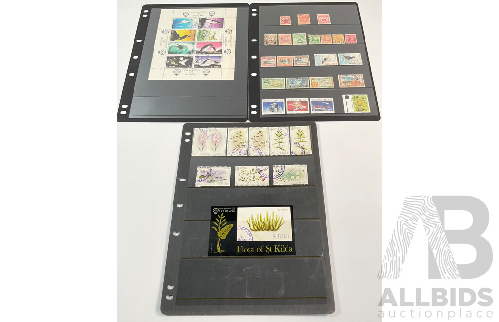Great Britain/Samoa, Scotland, Stamps Including Overprints and Selvage