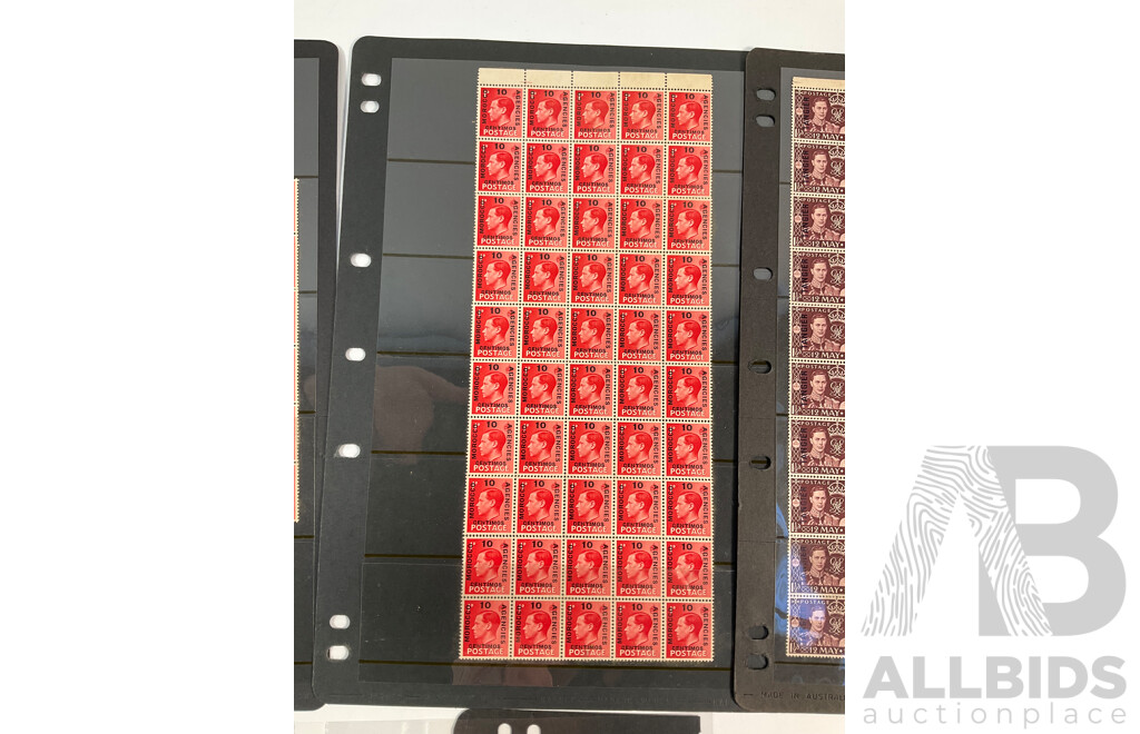 Great Britain Foreign Offices Stamps Including Morocco, Tangier, Mint Blocks