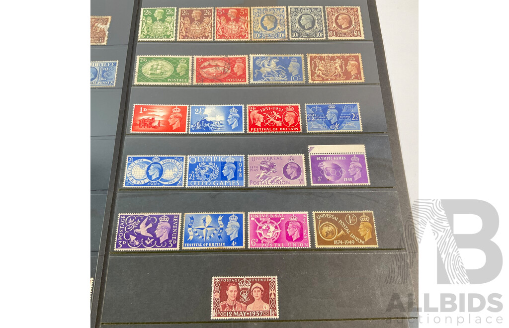 Great Britain KGV, KGVI Stamps, Mint Hinged, Silver Jubilee, One Pound