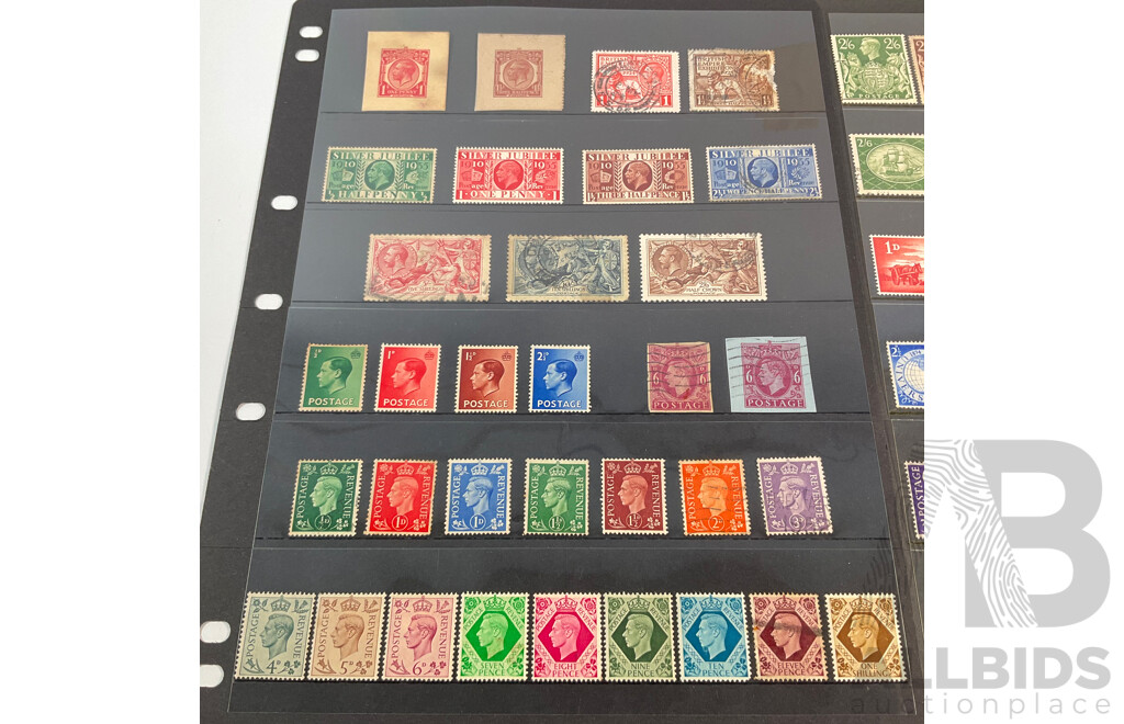 Great Britain KGV, KGVI Stamps, Mint Hinged, Silver Jubilee, One Pound