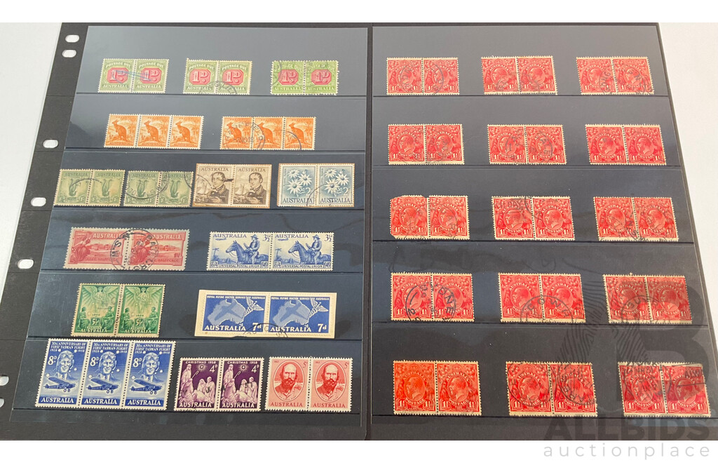 Australian Predecimal Stamps, KGV Pairs, Postage Due