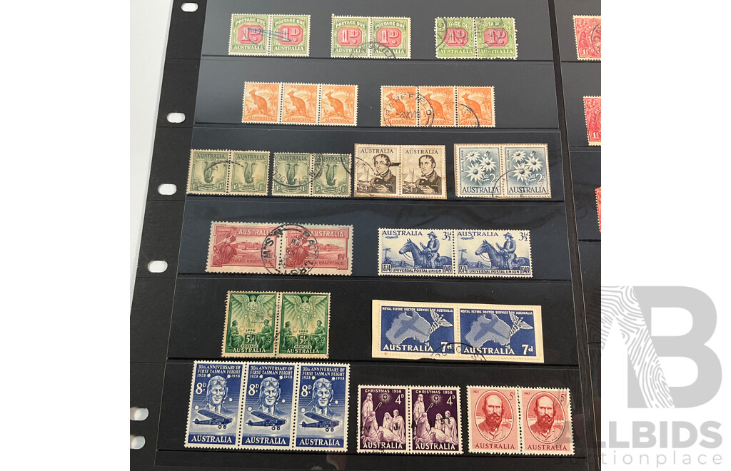 Australian Predecimal Stamps, KGV Pairs, Postage Due
