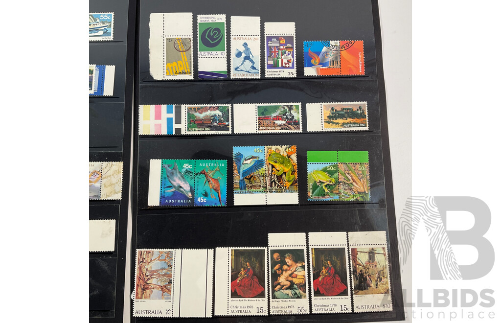 Australian Predecimal and Decimal Stamps with Selvage