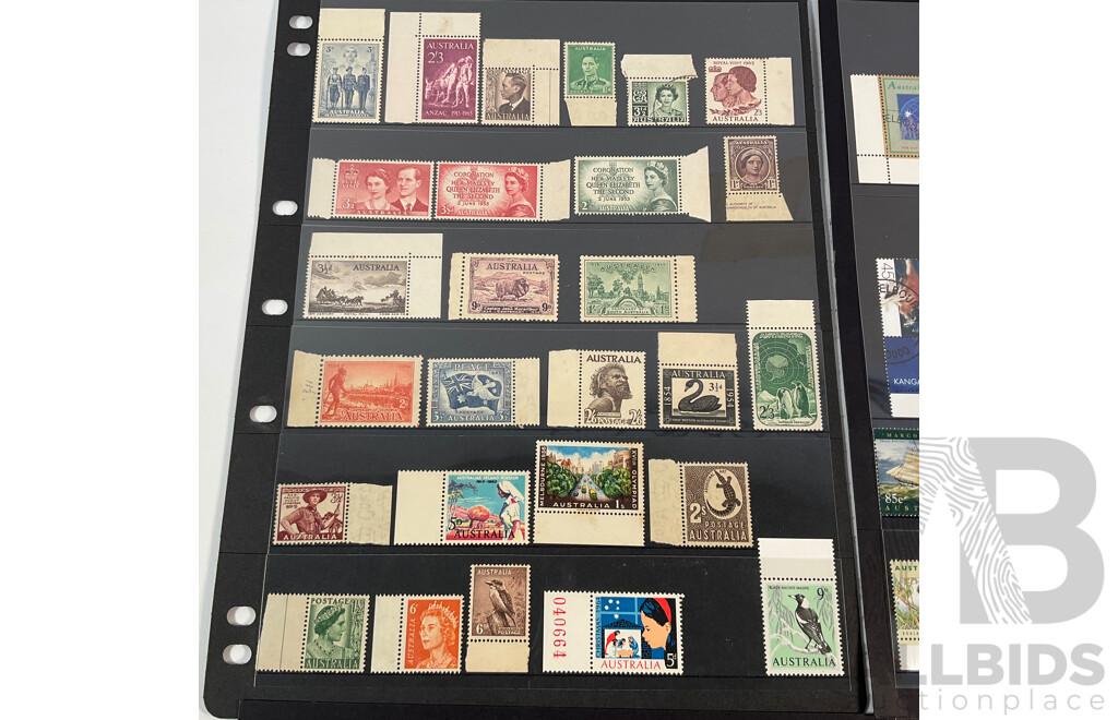 Australian Predecimal and Decimal Stamps with Selvage