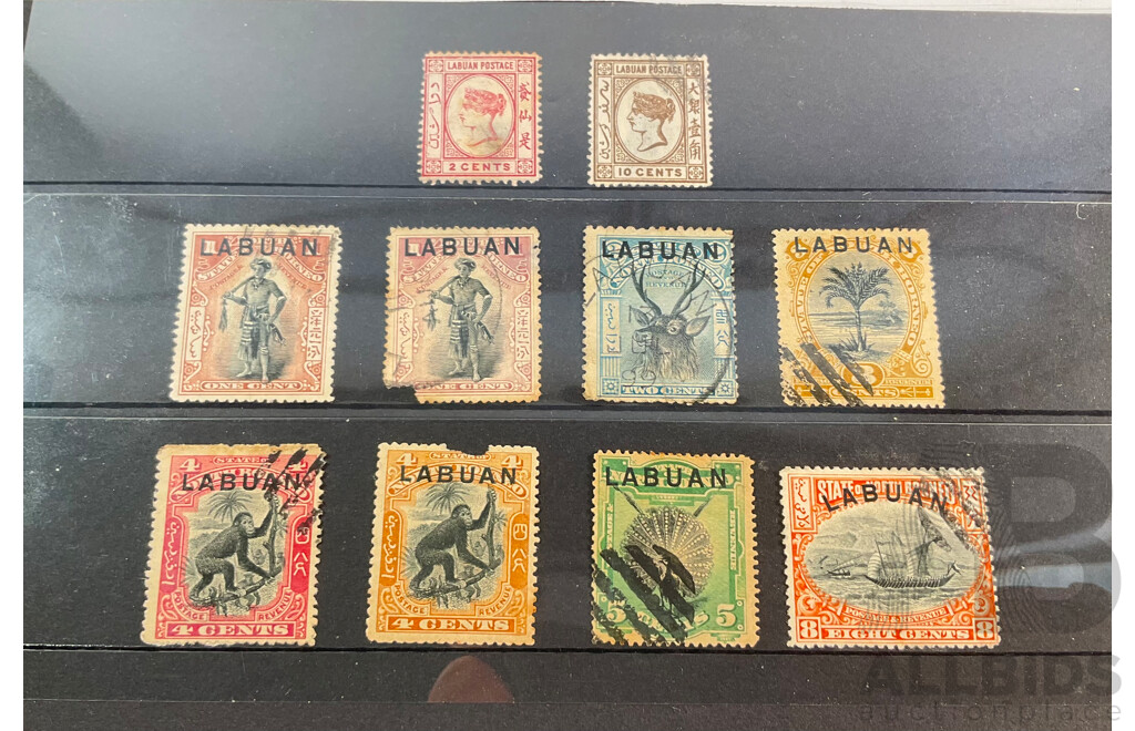 Rare Great Britain/Labuan Stamps, QV and Overprints