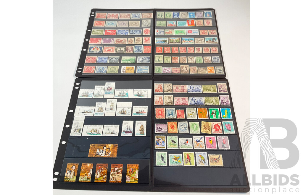 Australian Predecimal and Decimal Stamps, Mostly Mint/Mint Hinged, Four Dollars, One Pound