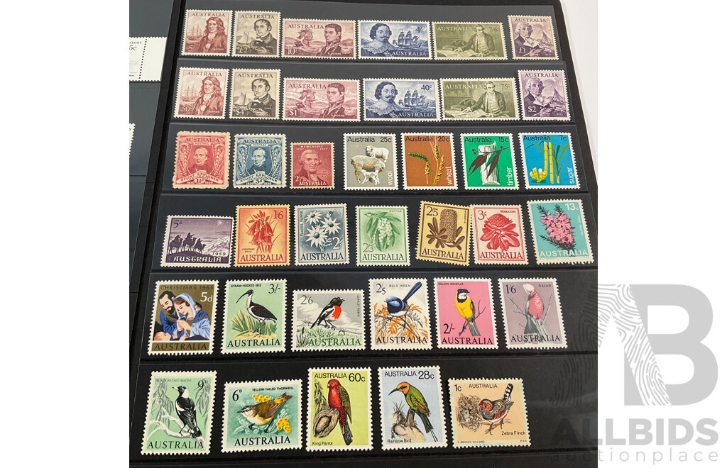 Australian Predecimal and Decimal Stamps, Mostly Mint/Mint Hinged, Four Dollars, One Pound