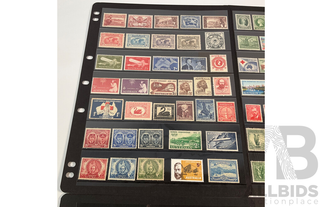 Australian Predecimal and Decimal Stamps, Mostly Mint/Mint Hinged, Four Dollars, One Pound