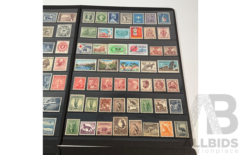 Australian Predecimal and Decimal Stamps, Mostly Mint/Mint Hinged, Four Dollars, One Pound