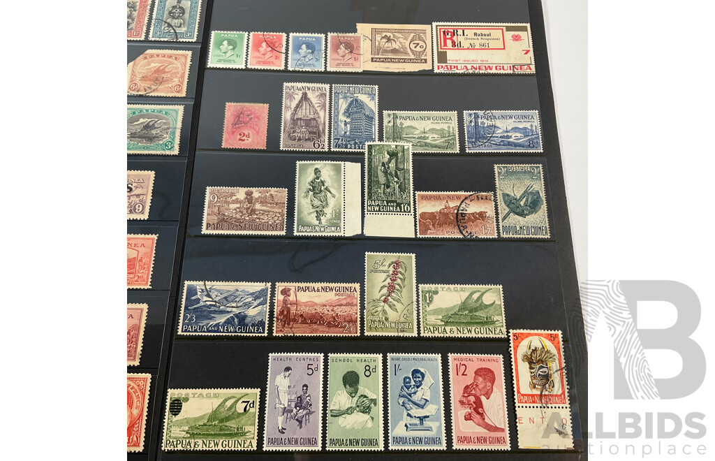 Papua, Territory of New Guinea, PNG Stamps Including Overprints, Part Sets