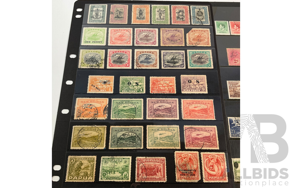Papua, Territory of New Guinea, PNG Stamps Including Overprints, Part Sets