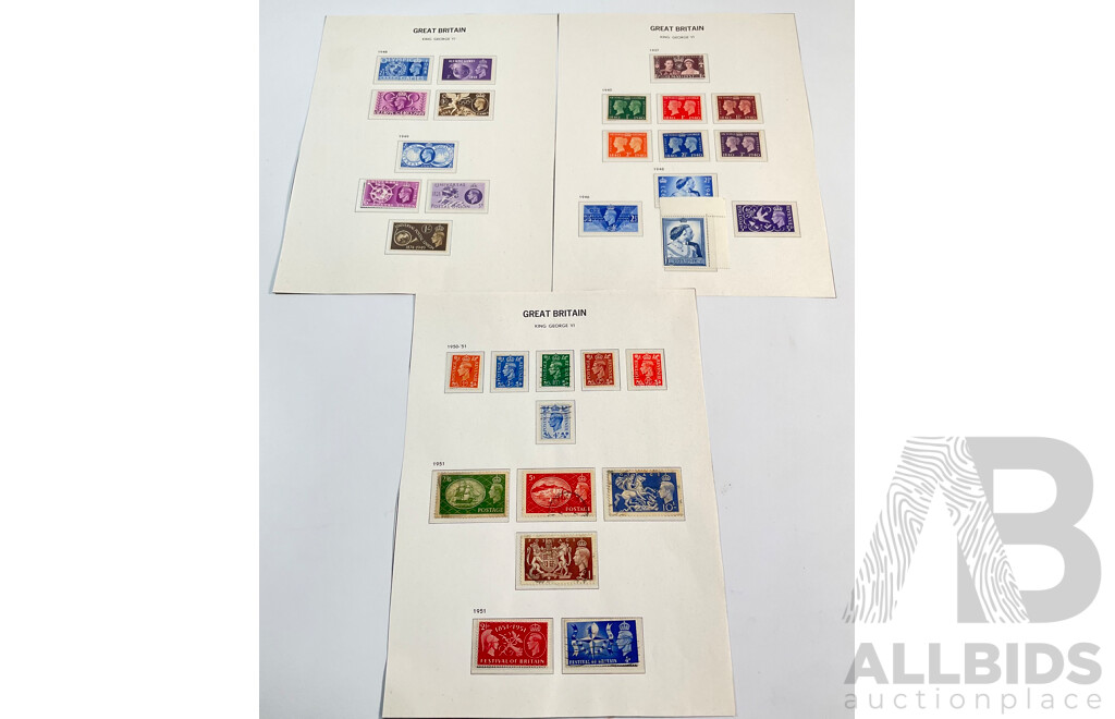 Great Britain 1937-1951 KGVI Stamp Sets