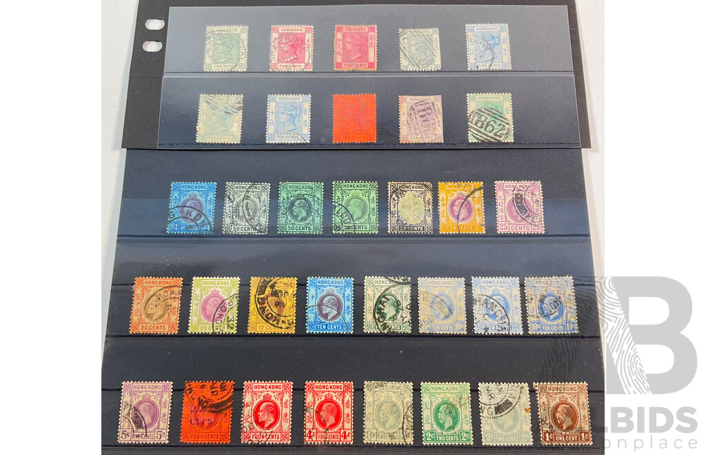 Great Britain/Hong Kong Stamps, QV and KGV Sets
