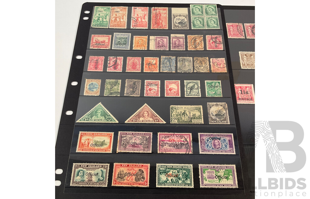 New Zealand Stamps, QV to QE2, Overprints, Mint Hinged