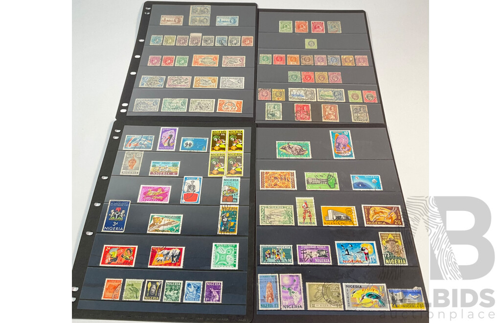 Great Britain/Nigeria 1800's-1900's Stamps, QV, to QE2, Overprint