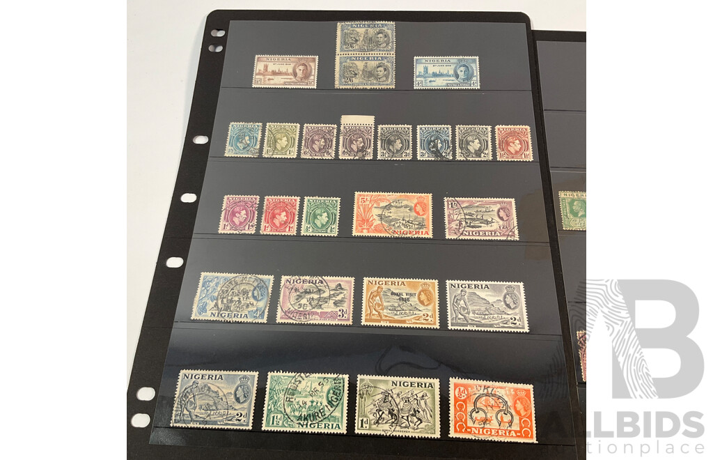 Great Britain/Nigeria 1800's-1900's Stamps, QV, to QE2, Overprint