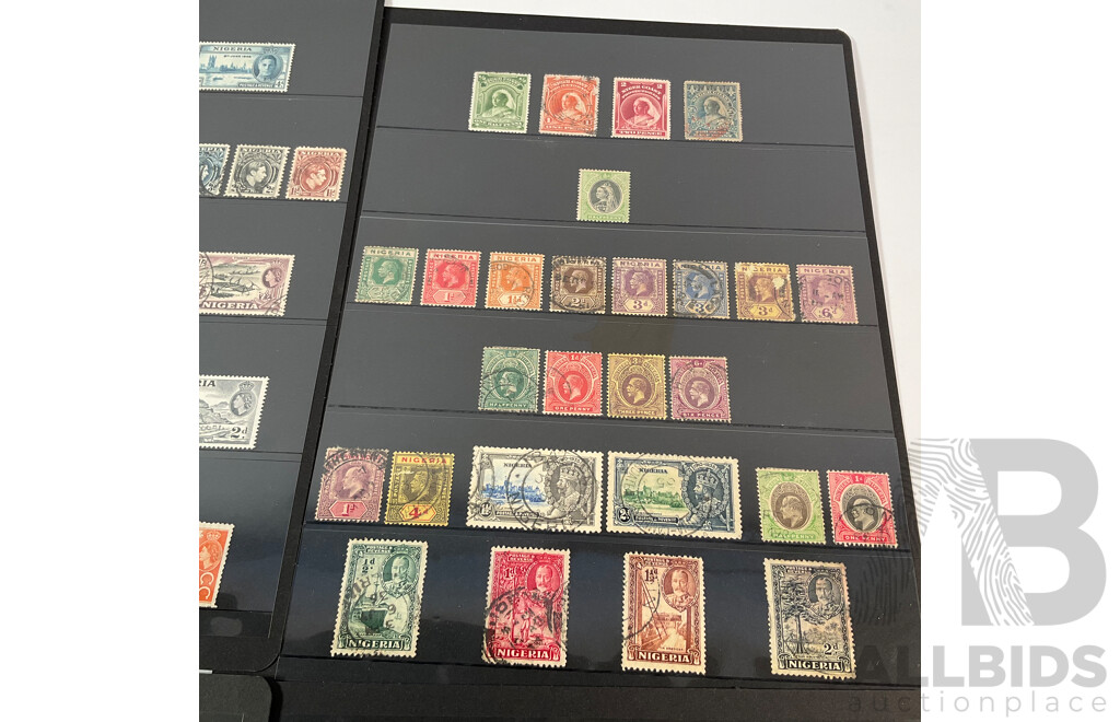 Great Britain/Nigeria 1800's-1900's Stamps, QV, to QE2, Overprint