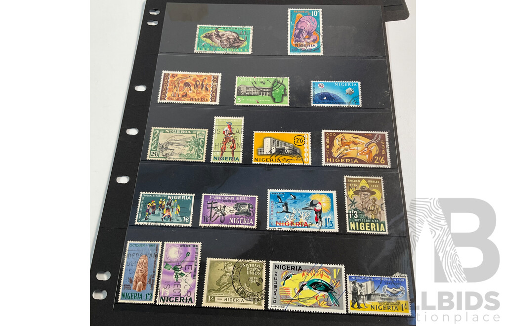 Great Britain/Nigeria 1800's-1900's Stamps, QV, to QE2, Overprint