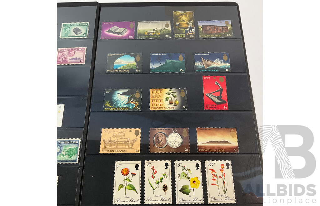 Great Britain Pitcairn Island Stamps, KGVI, QE2, Mint, Mint Hinged